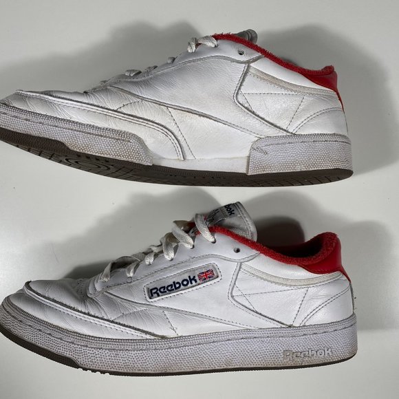 Reebok x Eric Emanuel Club C 85 White / Red mens size US 9.5 - Picture 3 of 7